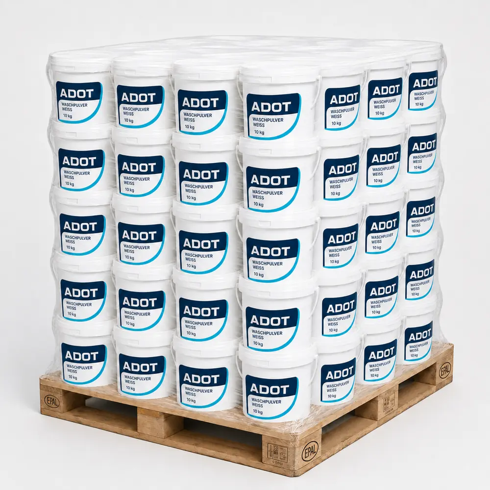 ADOT Washing Powder White, wiadra 10 kg na europalecie